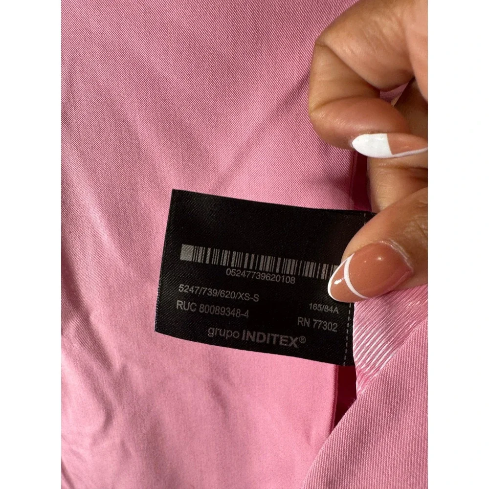 Zara Blazer Women XS/S Drawstring Tie‎ Waist Oversized Business Academia Preppy - Picture 5 of 12